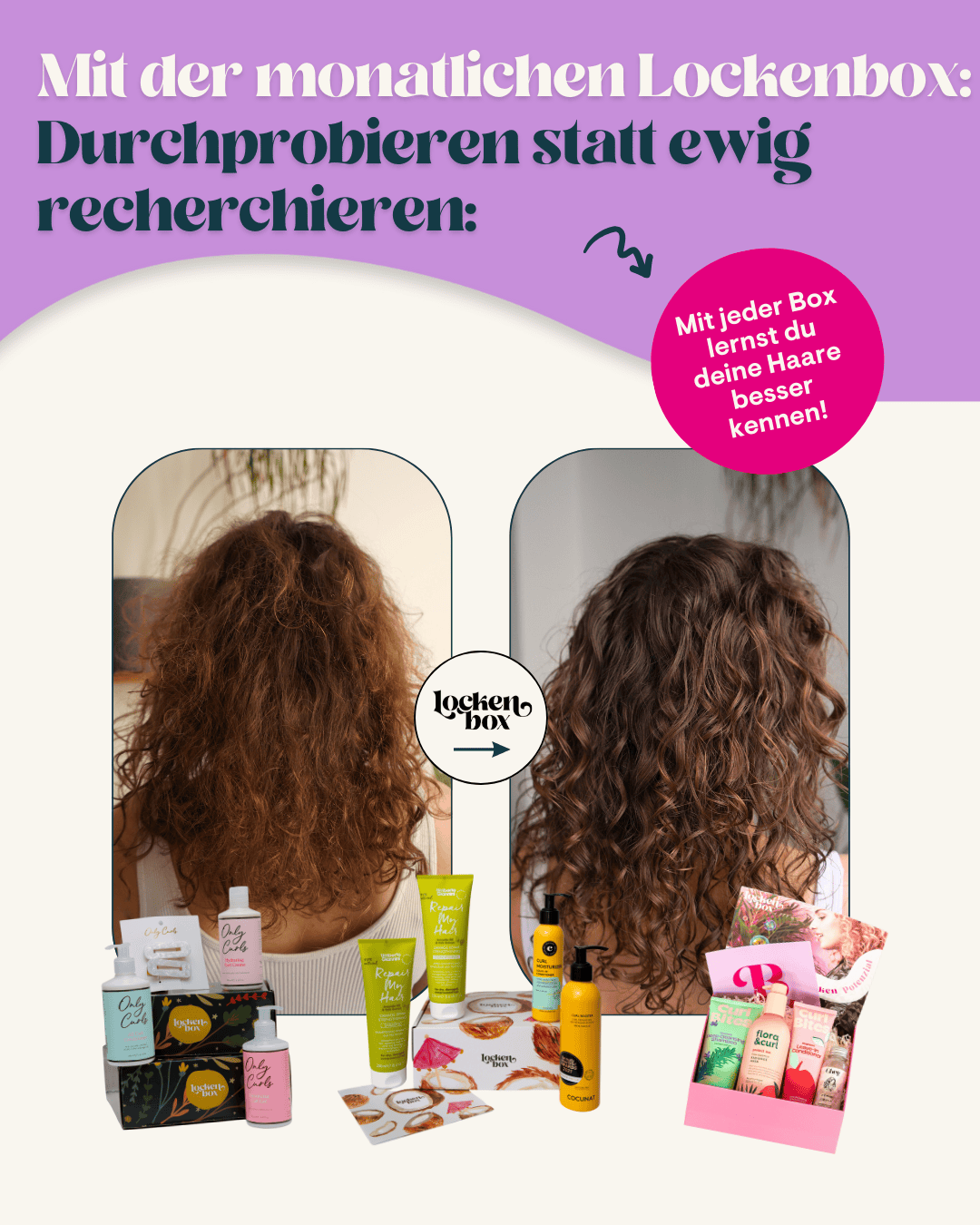 Lockenbox | Curly Hair Box für wellige & lockige Haare Lockenbox