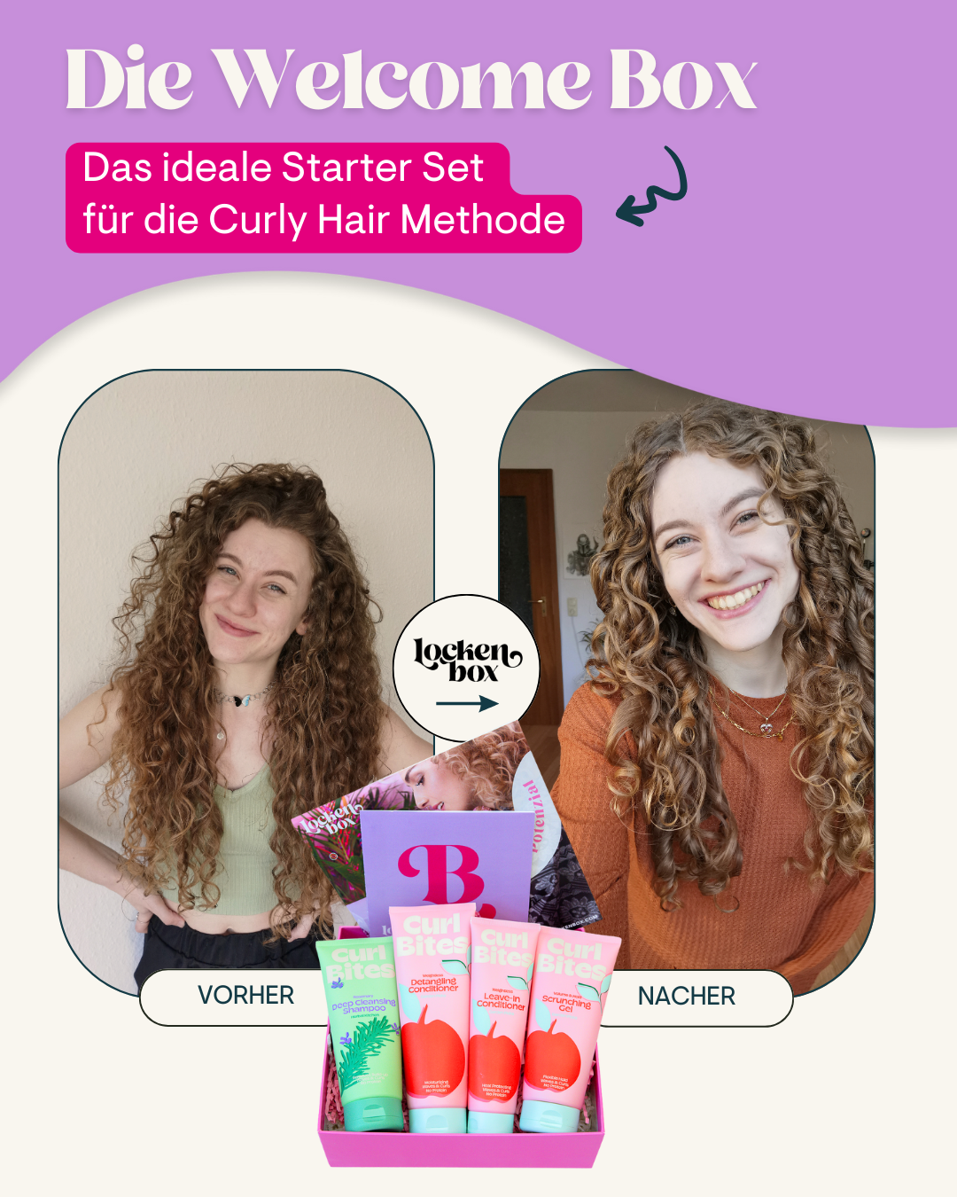 Lockenbox | Curly Hair Box für wellige & lockige Haare Lockenbox