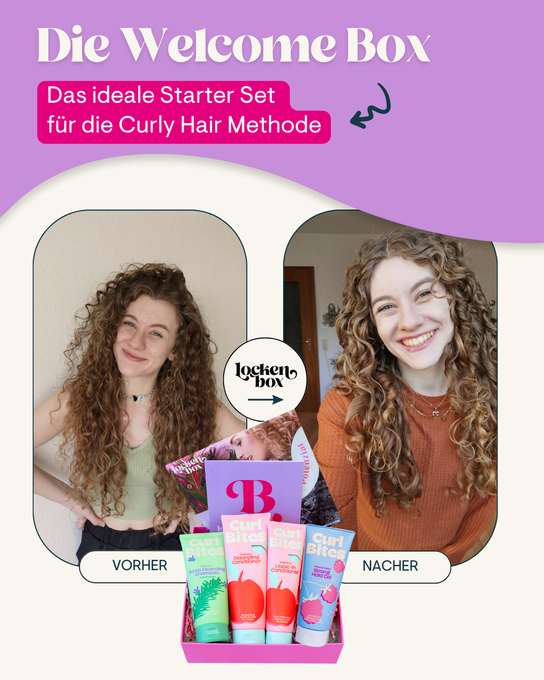 Lockenbox | Curly Hair Box für wellige & lockige Haare Lockenbox