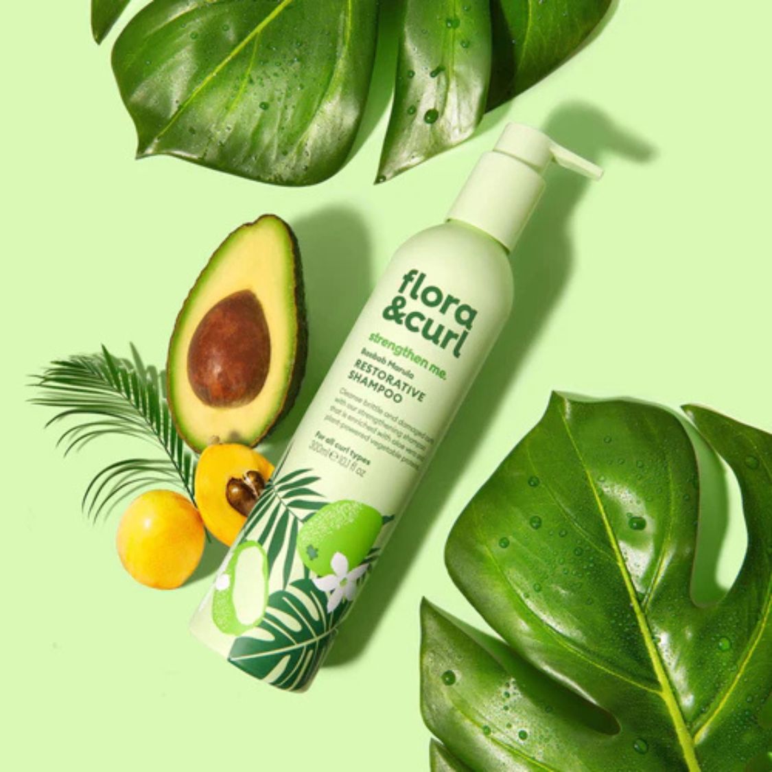 Flora & Curl | Baobab & Marula Restorative Shampoo /300ml Mildes Shampoo Flora & Curl