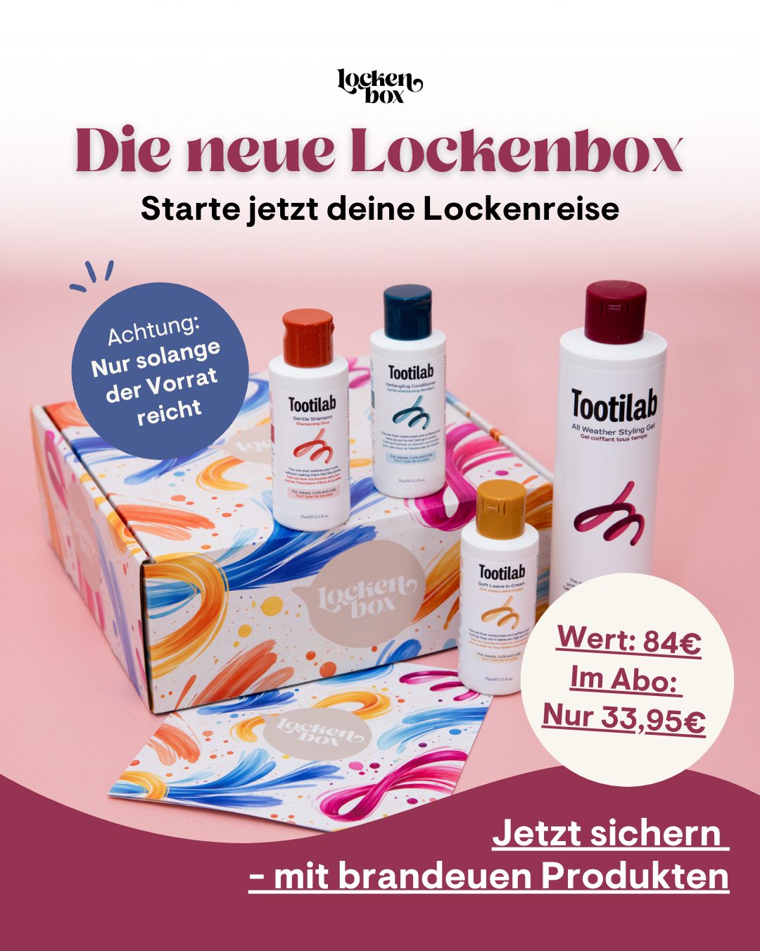Lockenbox | Curly Hair Box für wellige & lockige Haare Lockenbox