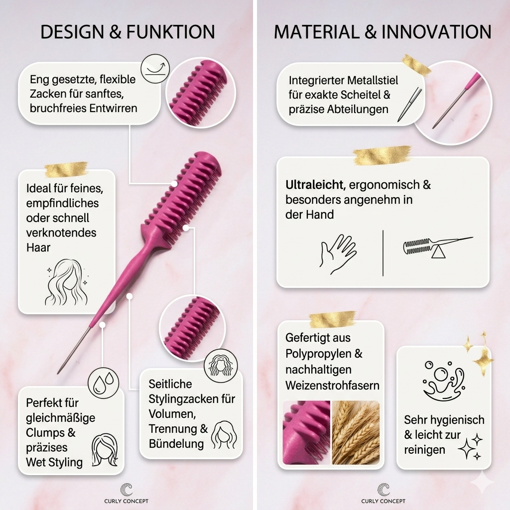 Curl Bites | Curl Clump Precision Comb Locken Accessoires Curl Bites