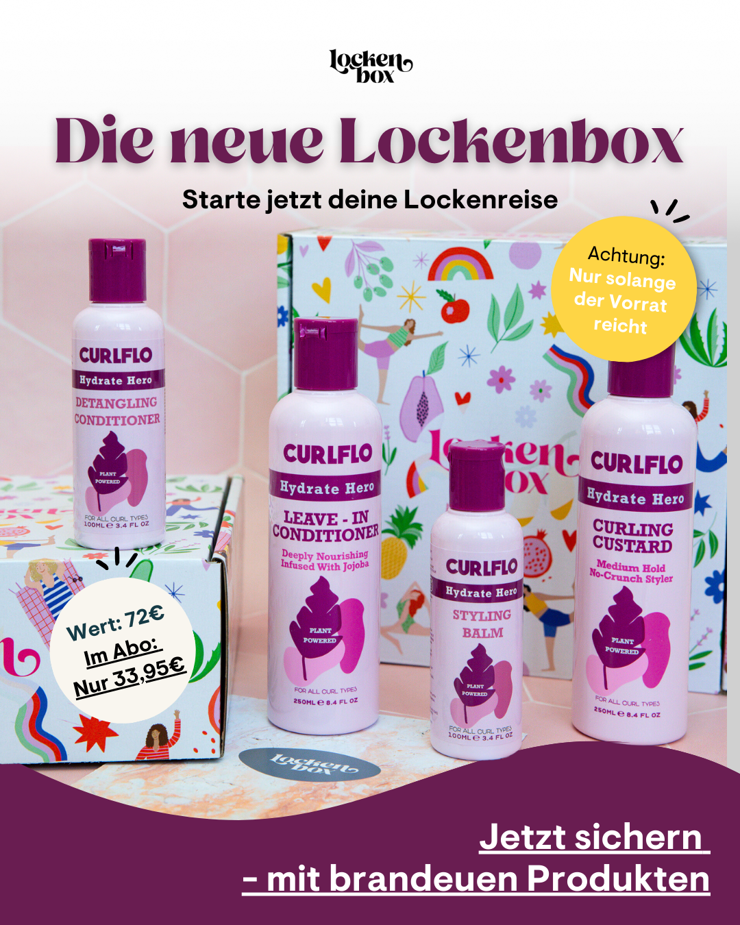 Lockenbox | Curly Hair Box für wellige & lockige Haare Lockenbox