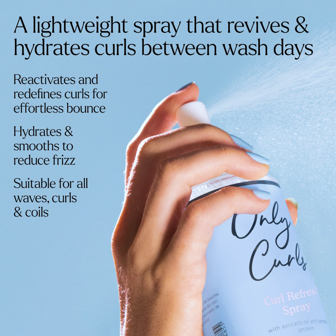 Only Curls | Curl Refresh Spray /250ml Spray & Refresh Only Curls