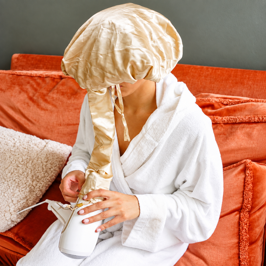 Plush | Satin Diffuser Cap | Aufblasbare Diffusor-Föhnhaube Locken Accessoires Plush