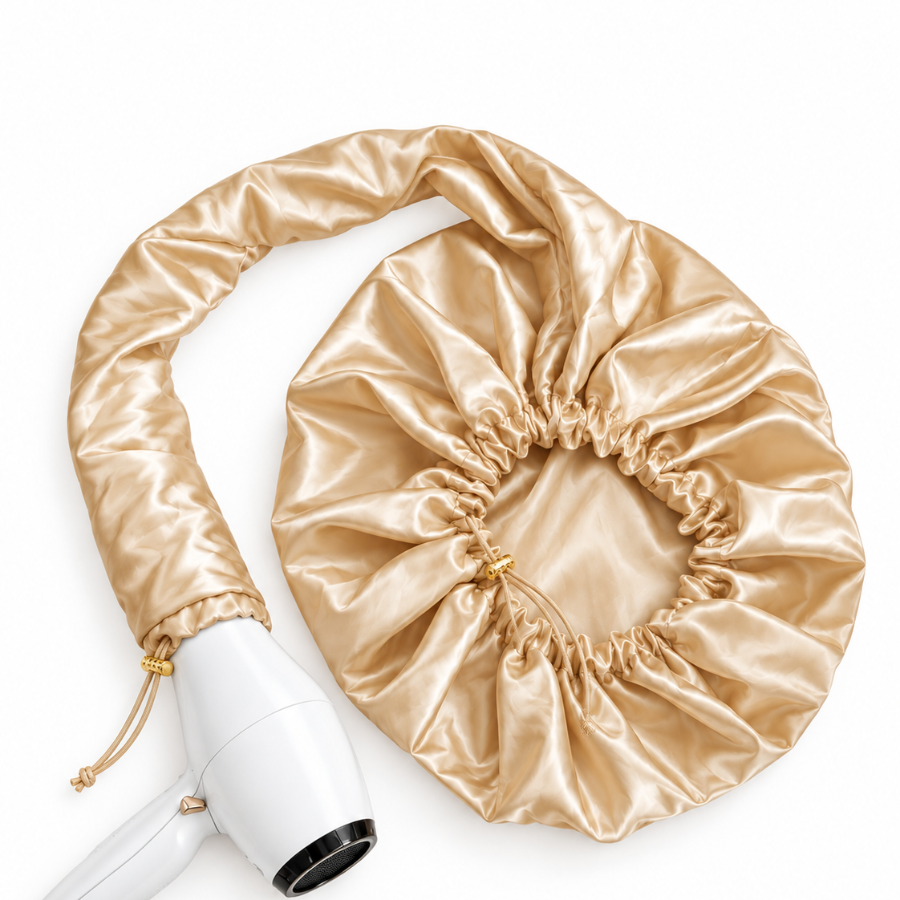 Plush | Satin Diffuser Cap | Aufblasbare Diffusor-Föhnhaube Locken Accessoires Plush