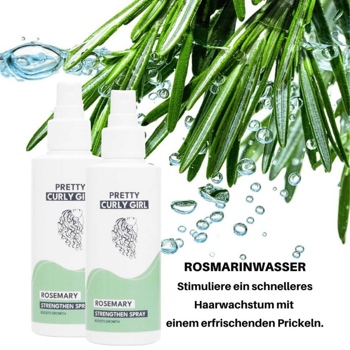 Pretty Curly Girl | Rosemary Hydrosol /150ml Spray & Refresh Pretty Curly Girl