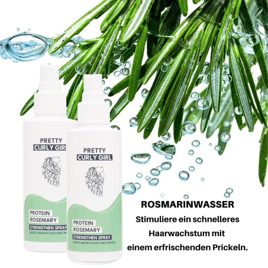 Pretty Curly Girl | Rosemary Hydrosol mit Protein /150ml Spray & Refresh Pretty Curly Girl