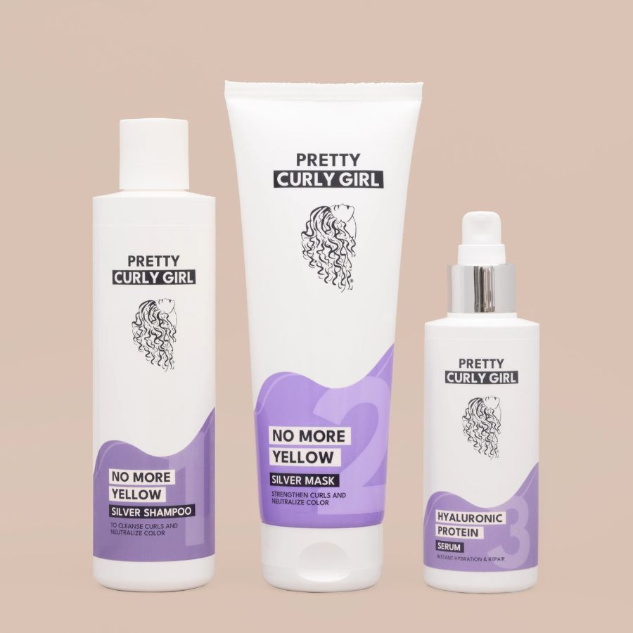 Pretty Curly Girl | No More Yellow Silver Shampoo /250ml Mildes Shampoo Pretty Curly Girl