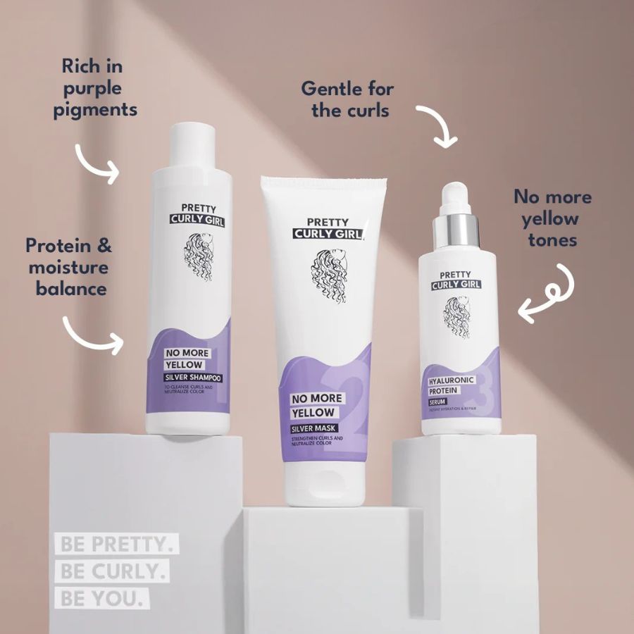 Pretty Curly Girl | No More Yellow Silver Shampoo /250ml Mildes Shampoo Pretty Curly Girl