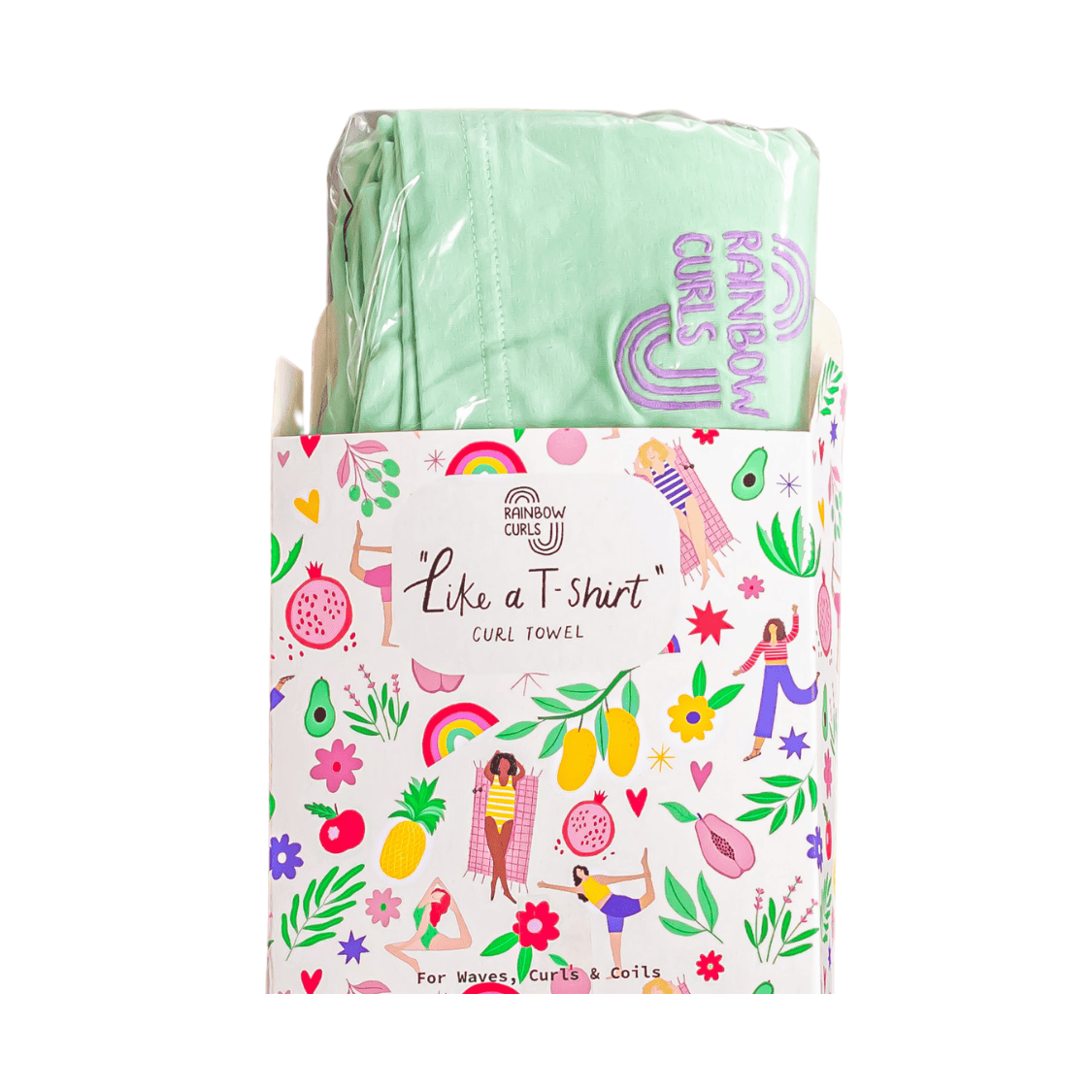 Rainbow Curls | Like a T-shirt Locken Handtuch /100cm x 70cm Locken Handtuch Rainbow Curls