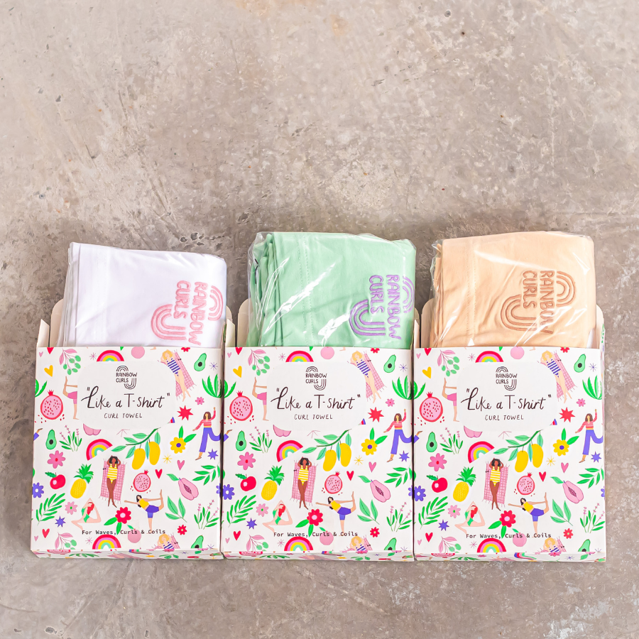 Rainbow Curls | 3x Like a T-shirt Locken Handtuch | Set Alle Farben Bundle Rainbow Curls