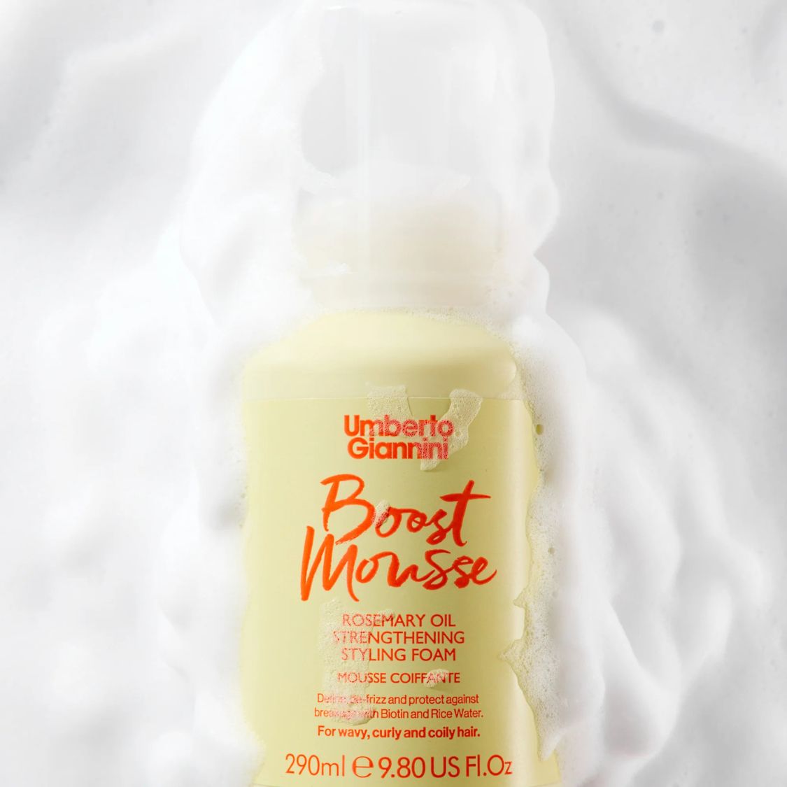 Umberto Giannini | Strong Curls Boost Mousse Rosemary Oil Strengthening Styling Foam /290ml Lockenschaum Umberto Giannini