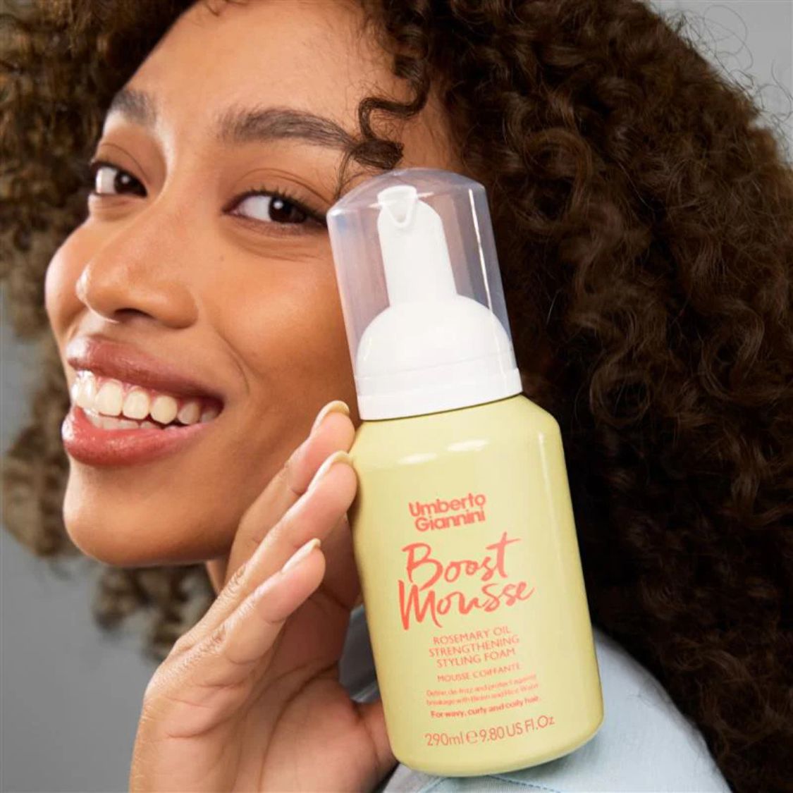 Umberto Giannini | Strong Curls Boost Mousse Rosemary Oil Strengthening Styling Foam /290ml Lockenschaum Umberto Giannini