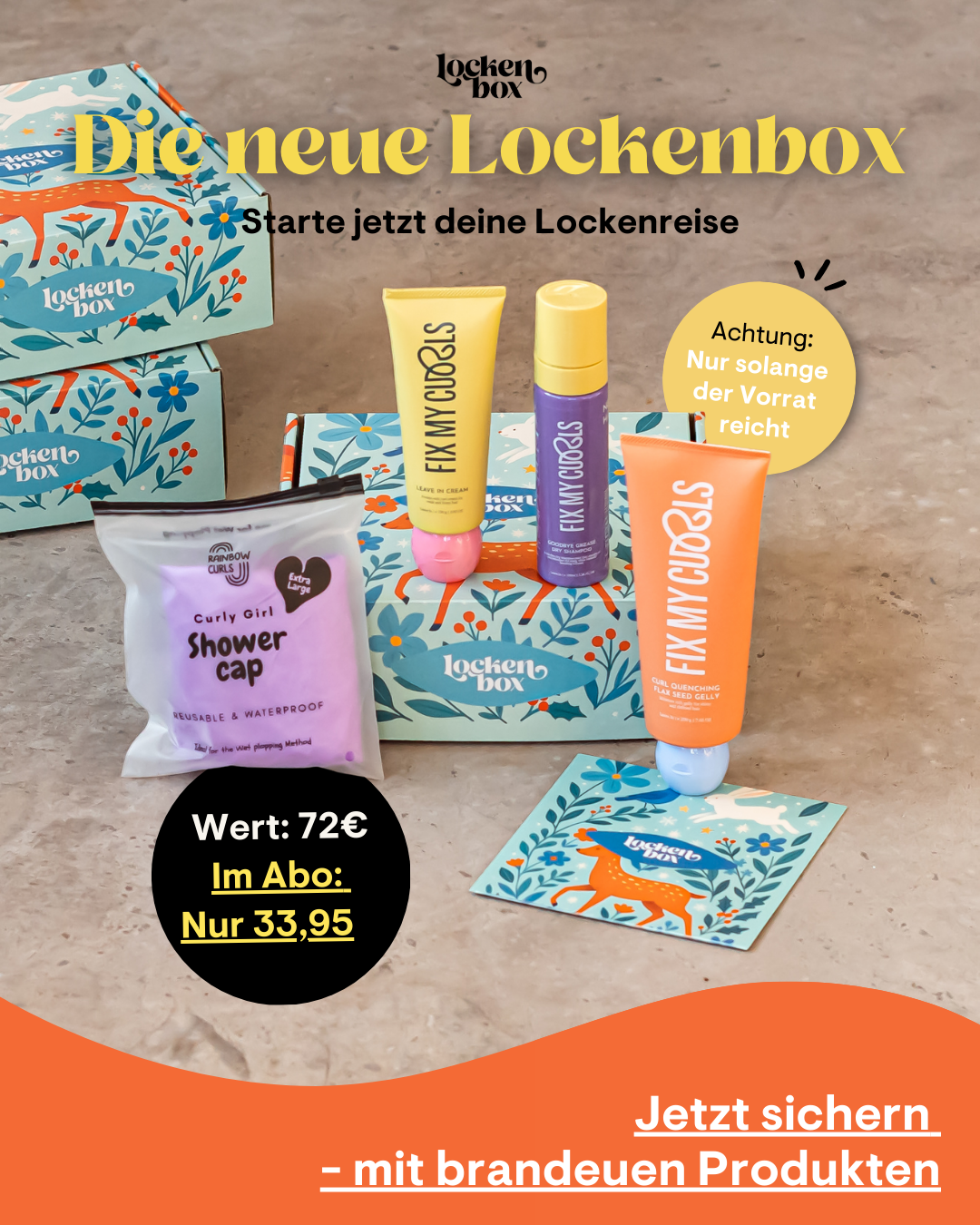 Lockenbox | Curly Hair Box für wellige & lockige Haare Lockenbox