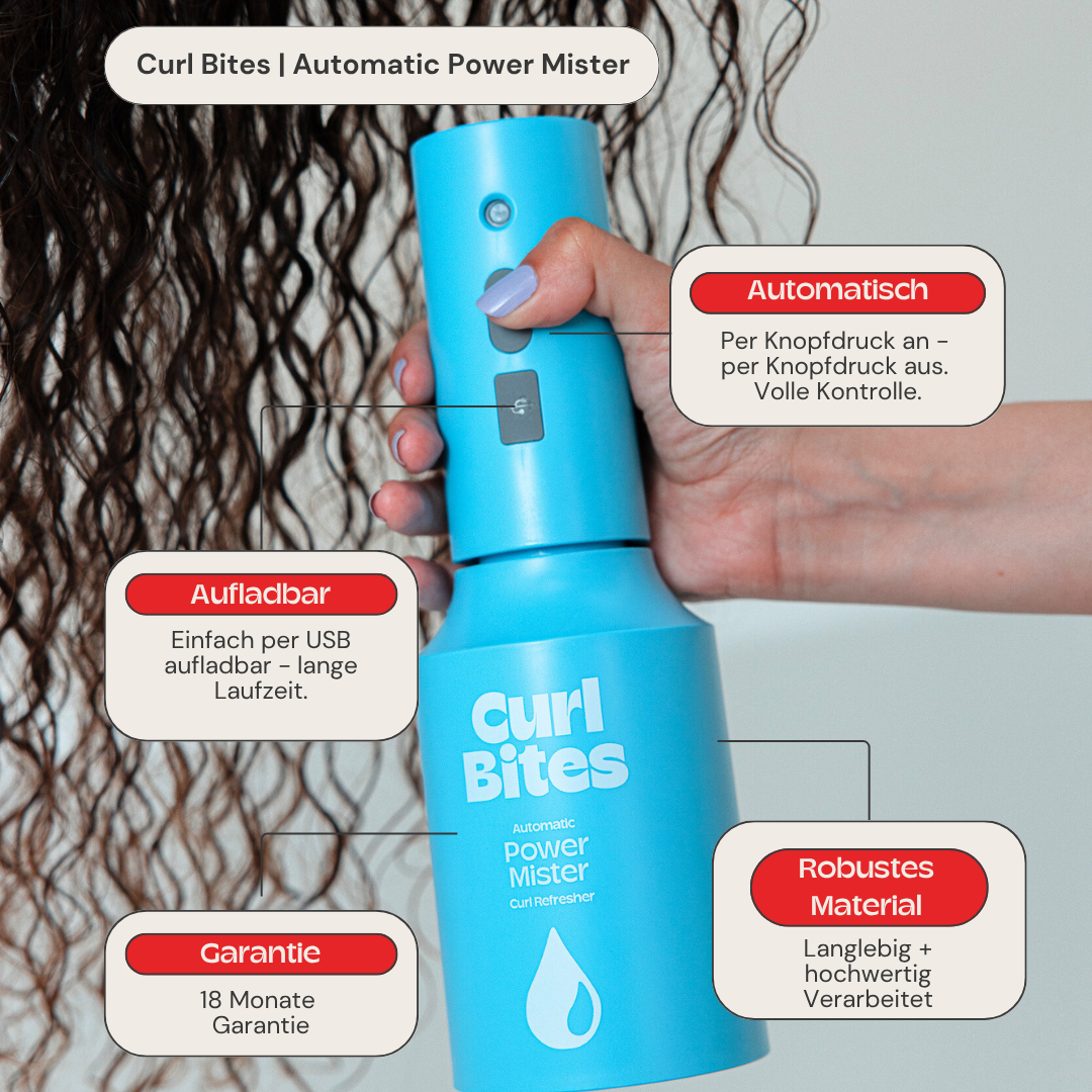 Curl Bites | Automatic Power-Mister | Curl Refresher Sprühflasche Curl Bites