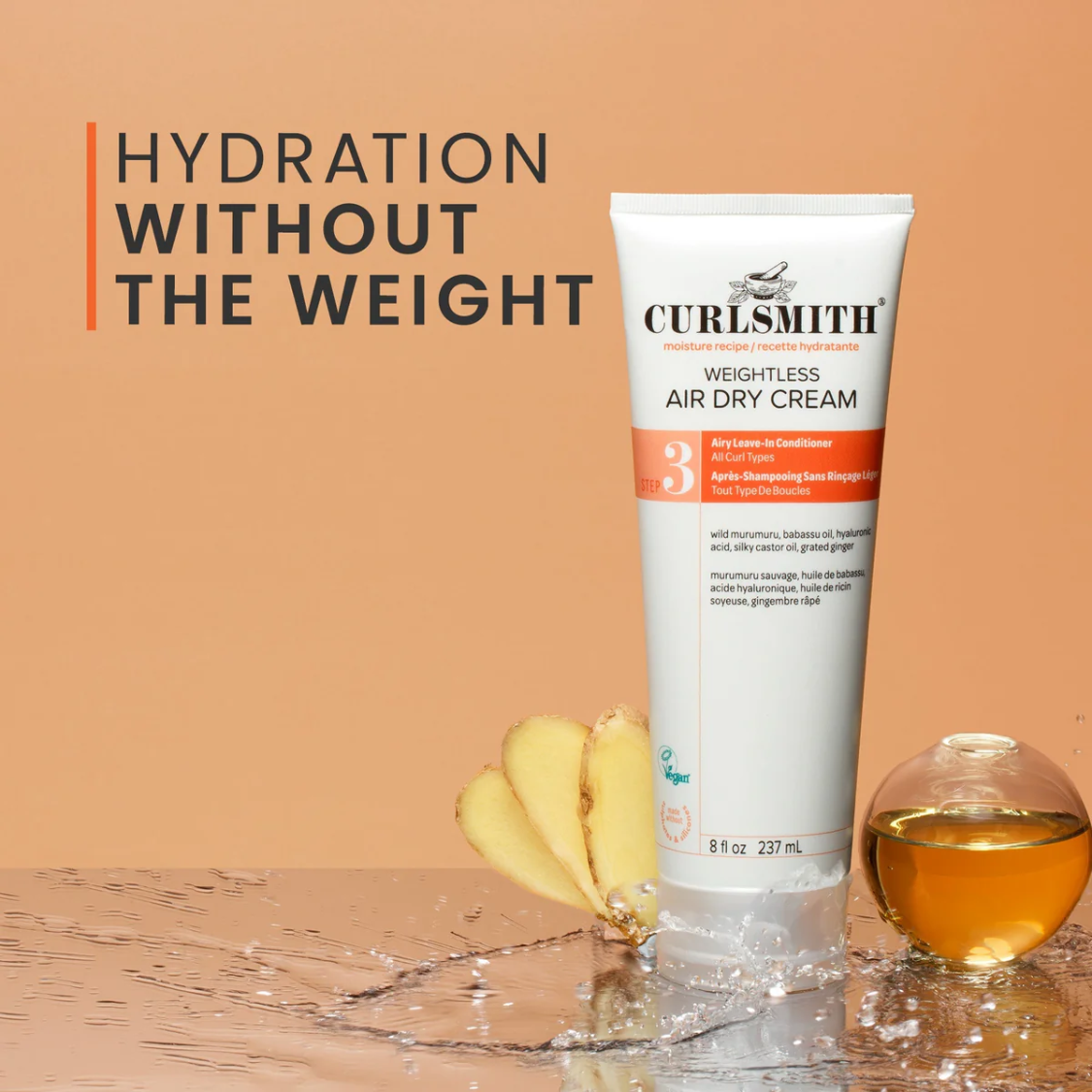 aloe air dry cream anwendung CURLSMITH | Weightless Air Dry Cream