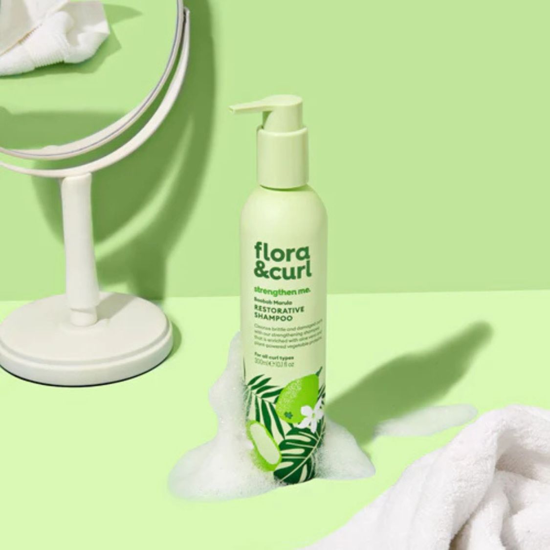 Flora & Curl | Baobab & Marula Restorative Shampoo /300ml Mildes Shampoo Flora & Curl