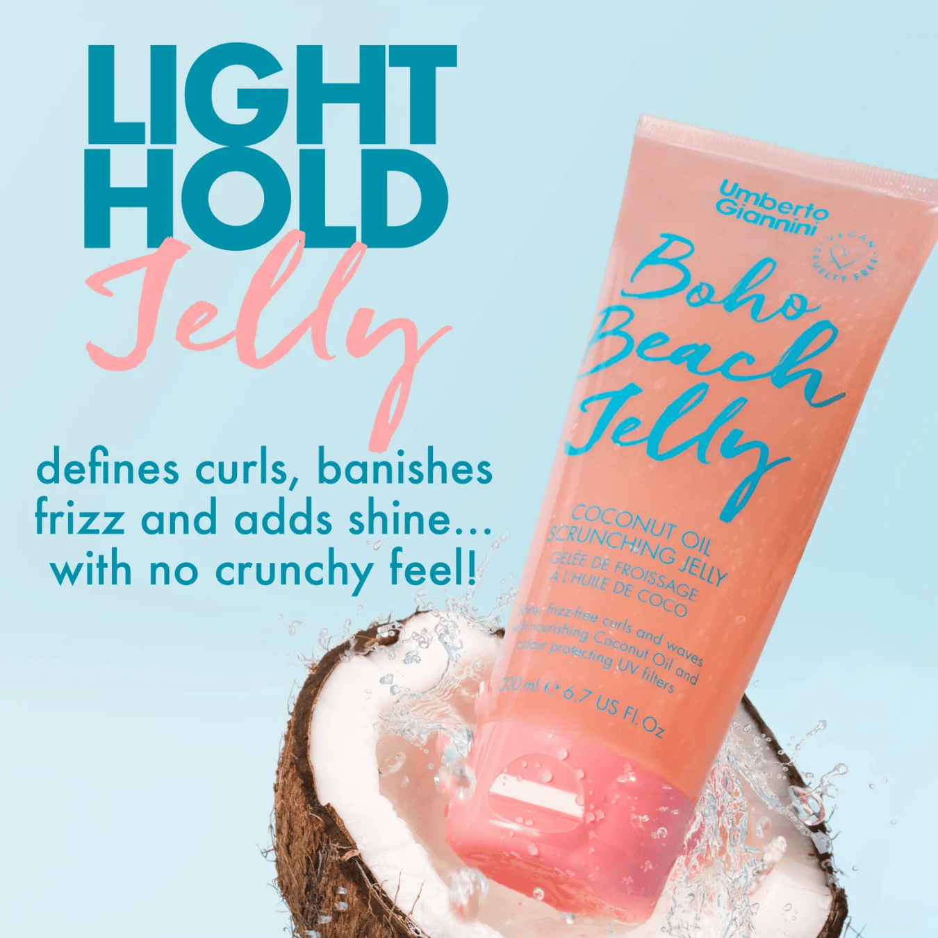 Umberto Giannini | Boho Beach Jelly Coconut Oil Scrunching Jelly /200ml Locken Gel Umberto Giannini