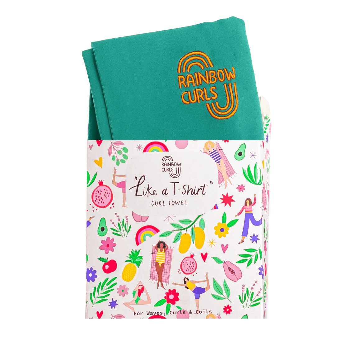 Rainbow Curls | Like a T-shirt Locken Handtuch /100cm x 70cm Locken Handtuch Rainbow Curls
