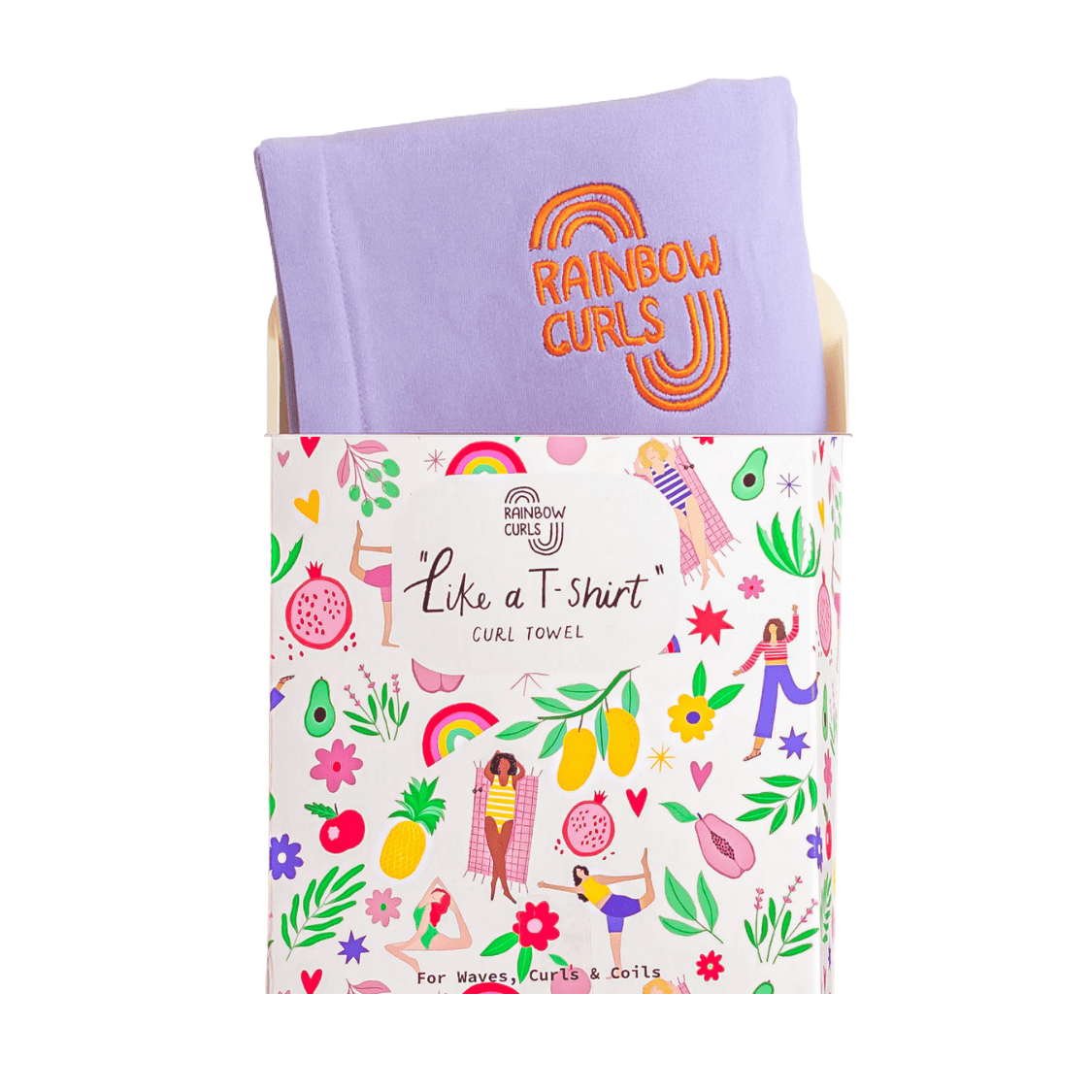 Rainbow Curls | Like a T-shirt Locken Handtuch /100cm x 70cm Locken Handtuch Rainbow Curls