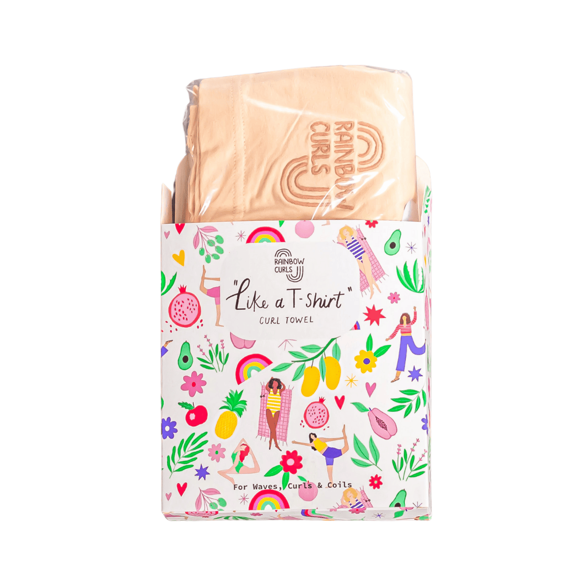 Rainbow Curls | Like a T-shirt Locken Handtuch /100cm x 70cm Locken Handtuch Rainbow Curls