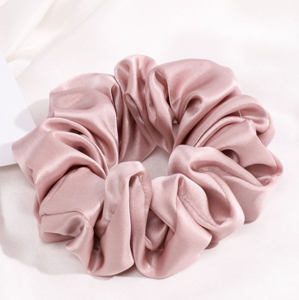 Haargummis Aus 100% Maulbeerseide – 4er-Set In Beige, Blond, Rosa & Pflaume (22 Momme, Haarschonend)